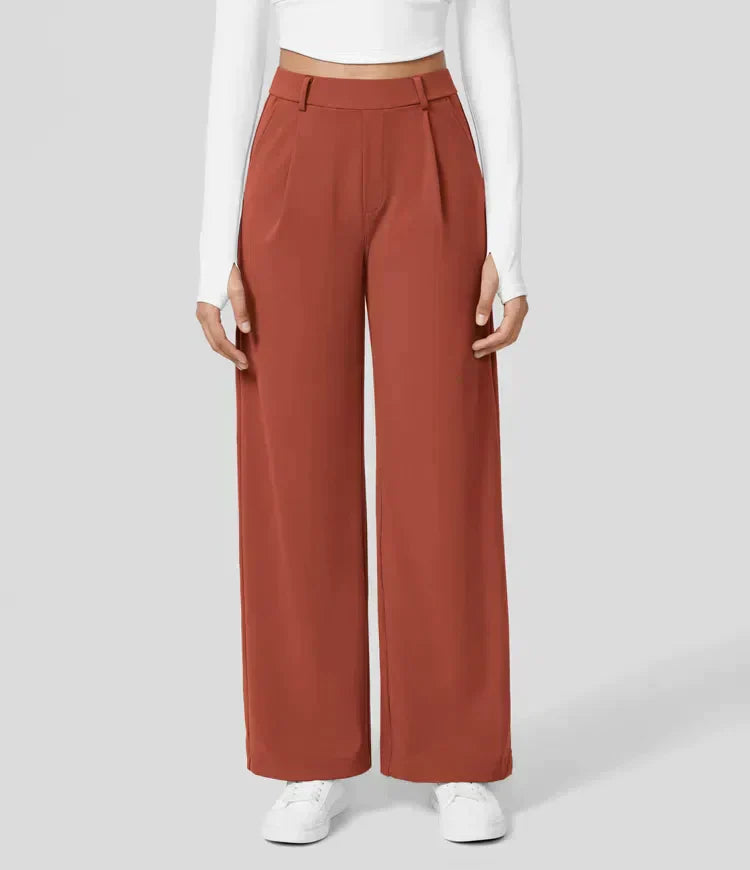 Elegant Wide-Leg Trousers High Waist