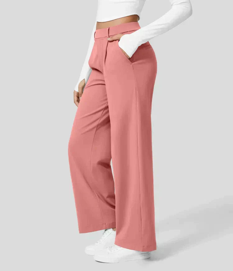 Elegant Wide-Leg Trousers High Waist