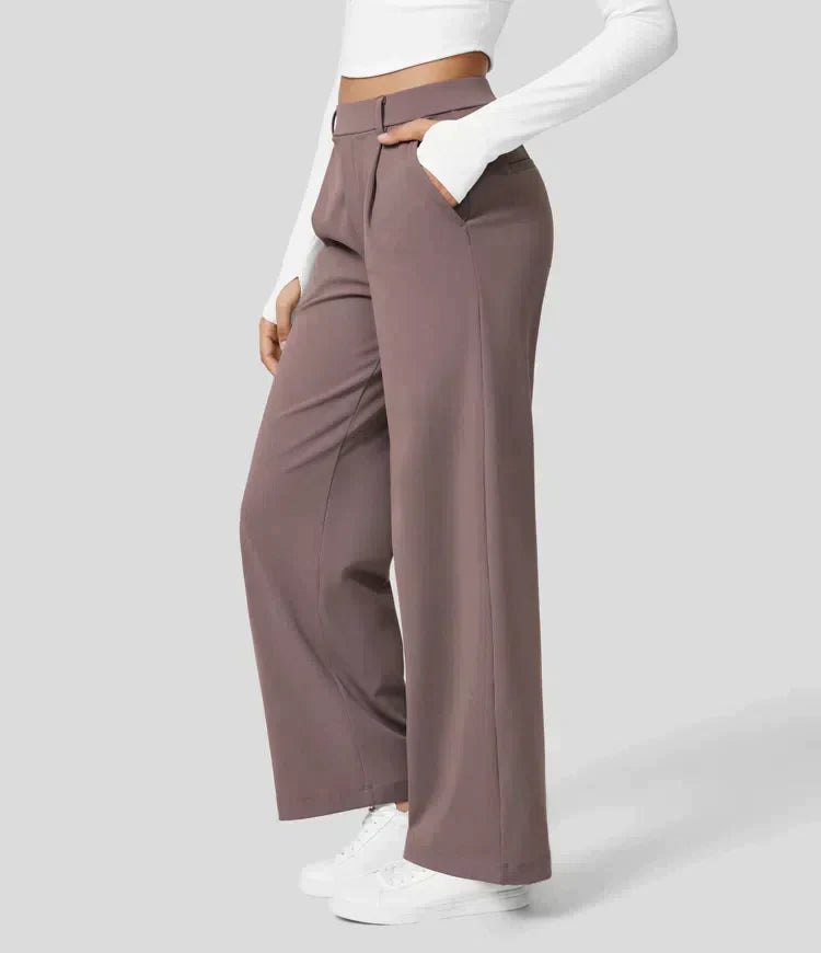 Elegant Wide-Leg Trousers High Waist