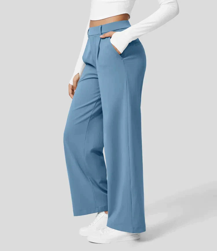 Elegant Wide-Leg Trousers High Waist