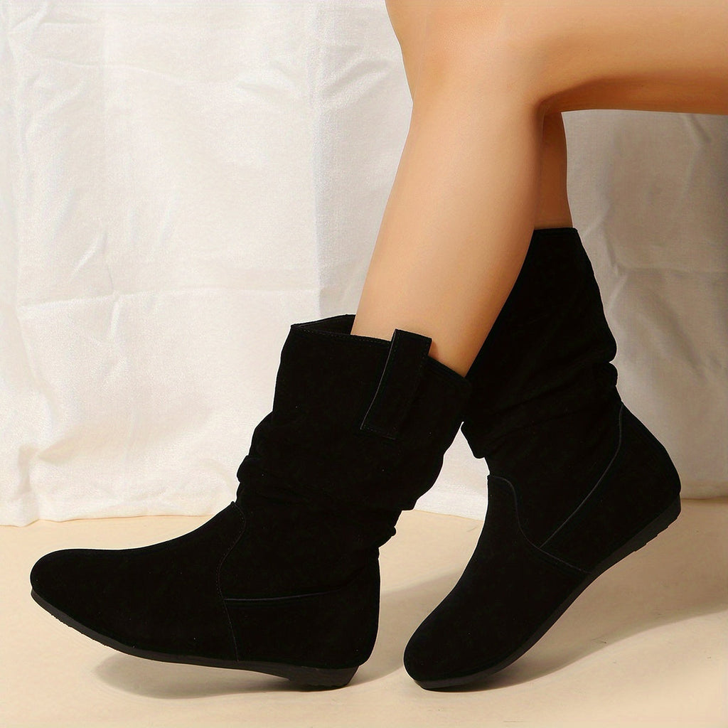 Ankle Boots Structured Silhouette Rounded Toe