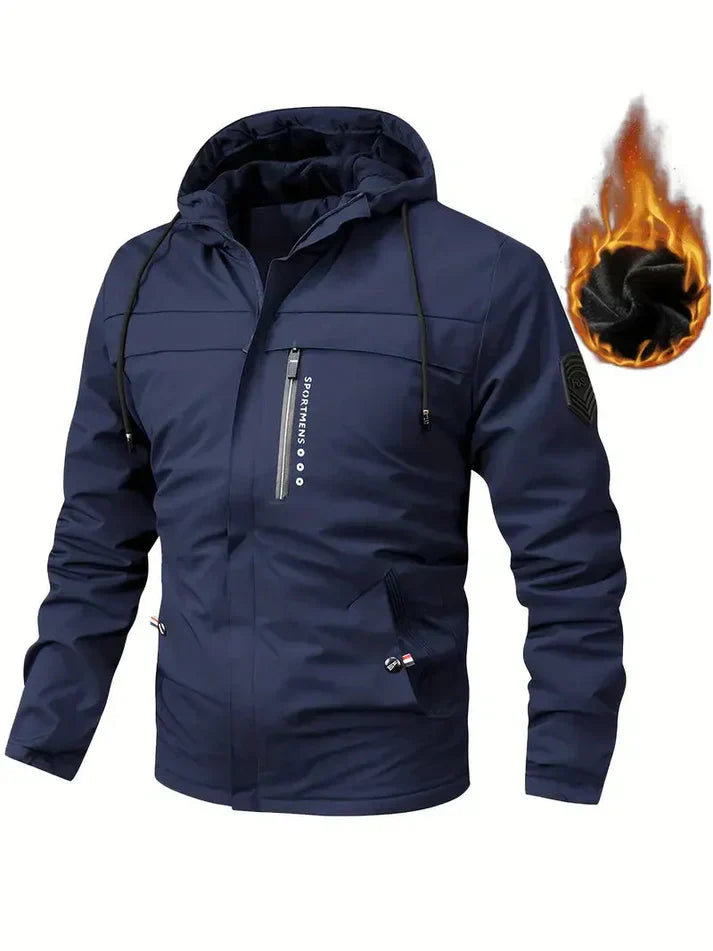 Men’s Hip-Length Jacket Straight Cut with Hood