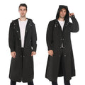 Unisex Raincoat Straight Cut Mid-Thigh Length Smooth Surface