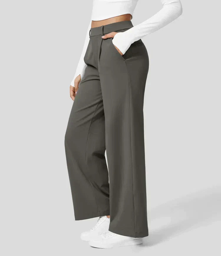Elegant Wide-Leg Trousers High Waist