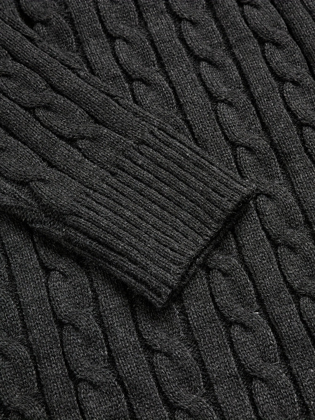 Men's Regular Fit Long Sleeve Sweater with Front Button Placket