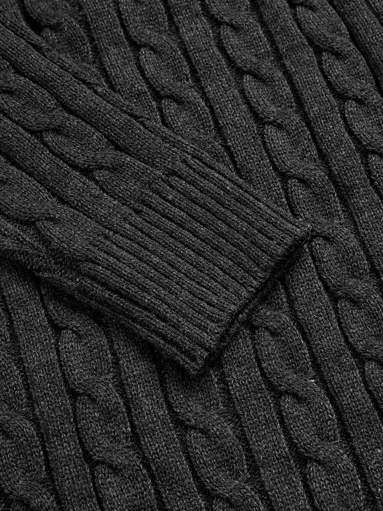 Men's Regular Fit Long Sleeve Sweater with Front Button Placket