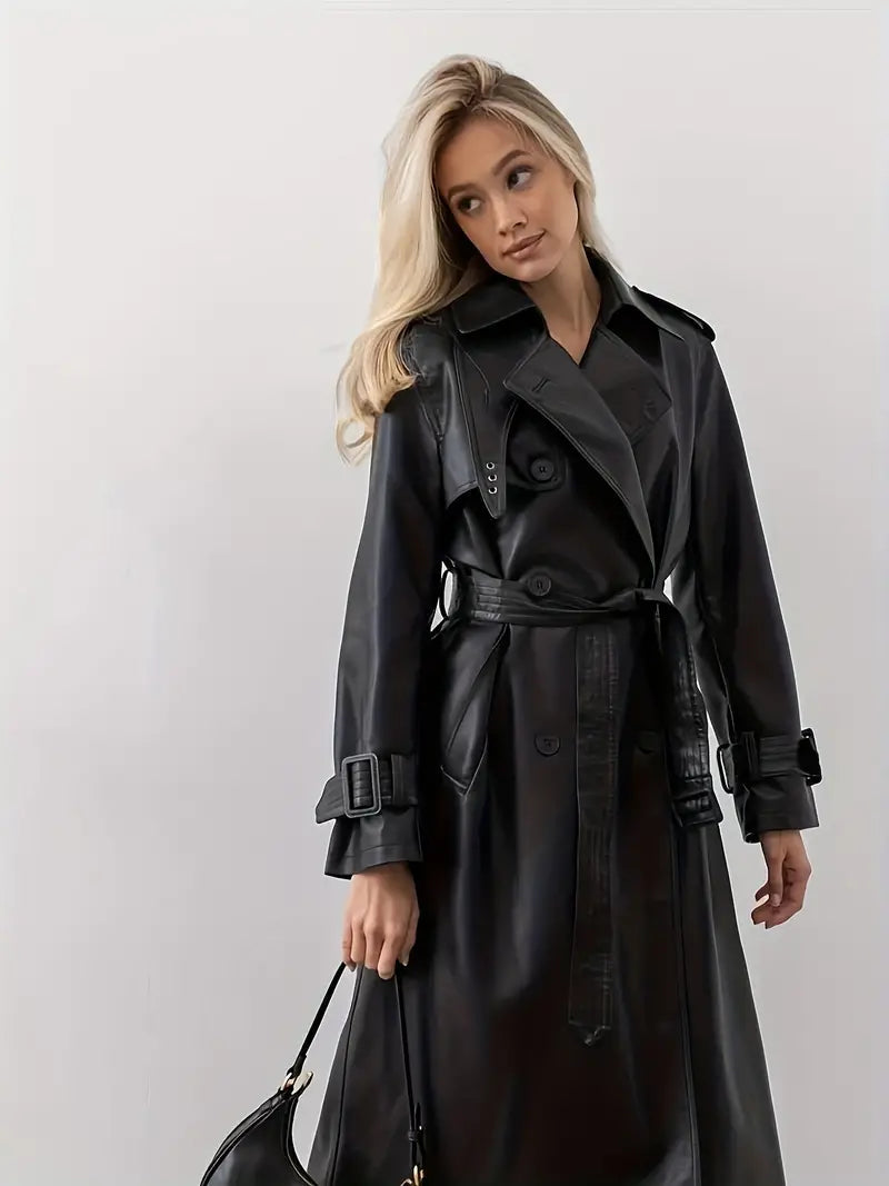 Women’s Straight Coat Medium Length with Belt