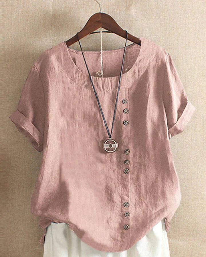 Blouse Straight Cut Short Sleeves