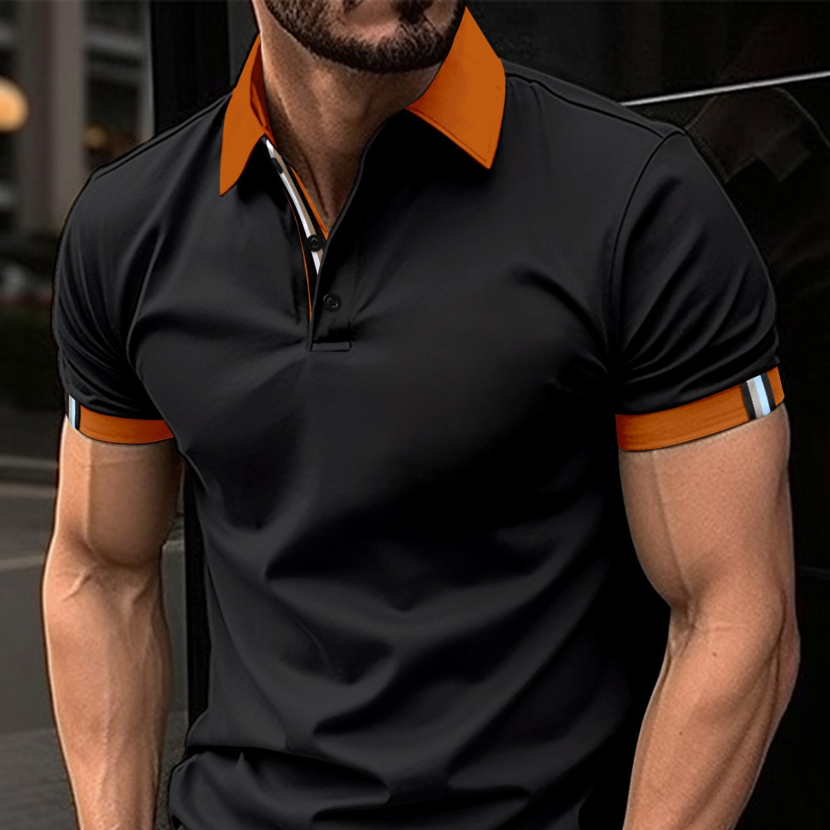 Polo Shirt Regular Fit Contrast Collar