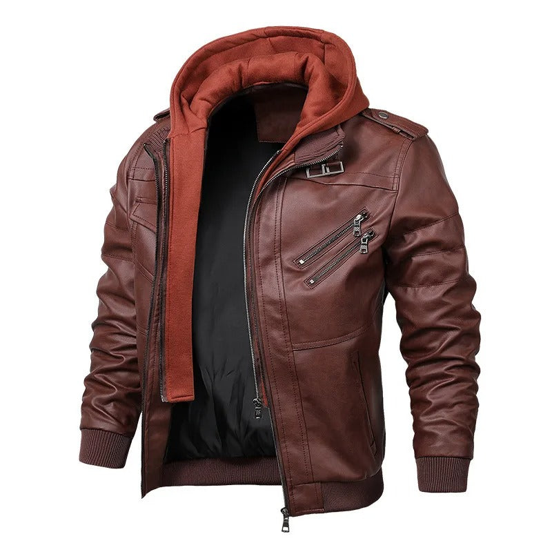Men’s Jacket Straight Shape Long Sleeve with Attached Hood
