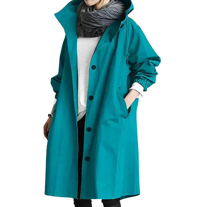 Women’s Straight Rain Jacket Long Sleeve with Hood