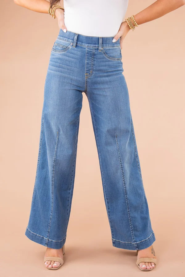 Women’s Flared Jeans Ankle Length Front Pockets