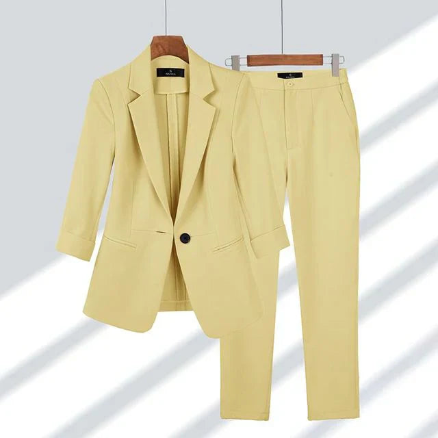 Jacket and Trousers Set Structured Fit