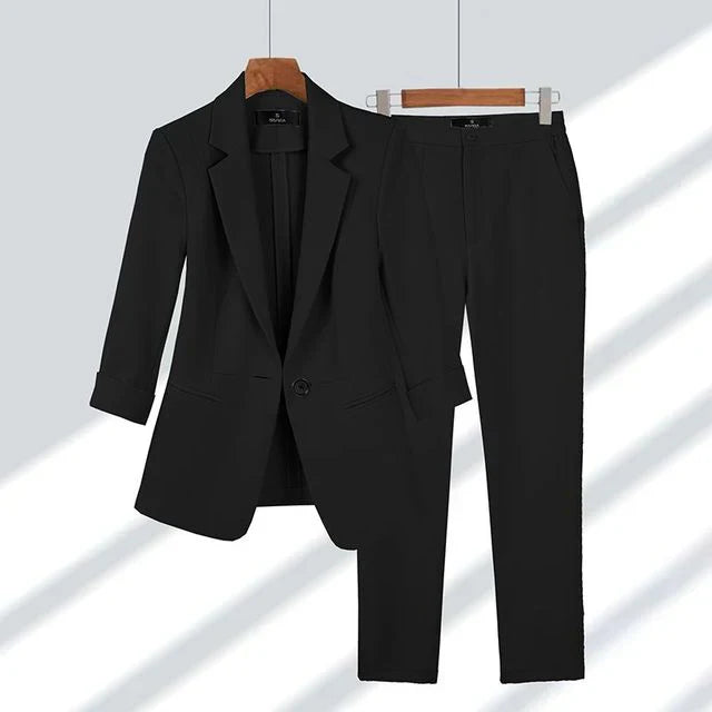 Jacket and Trousers Set Structured Fit