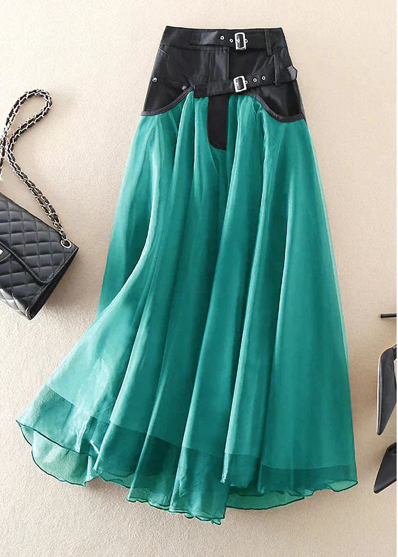 High Waist Pleated Skirt Below Knee Length