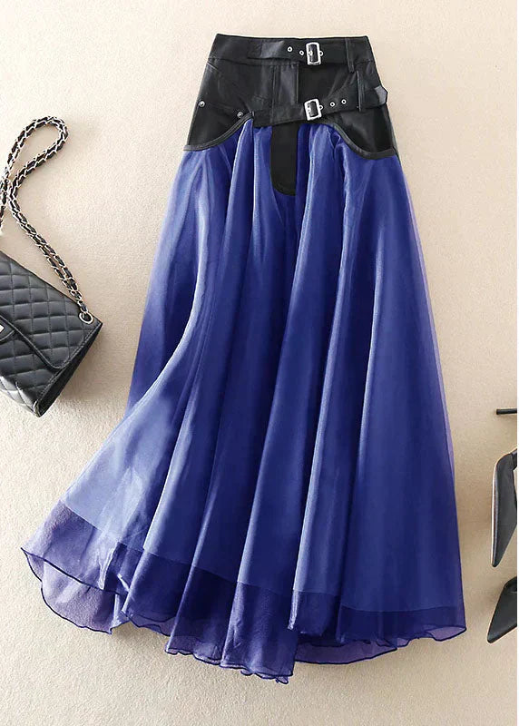 High Waist Pleated Skirt Below Knee Length