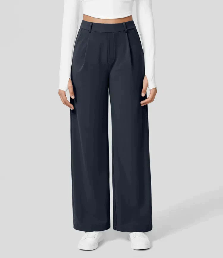 Elegant Wide-Leg Trousers High Waist