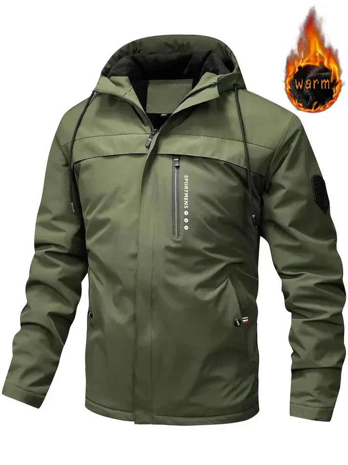 Men’s Hip-Length Jacket Straight Cut with Hood