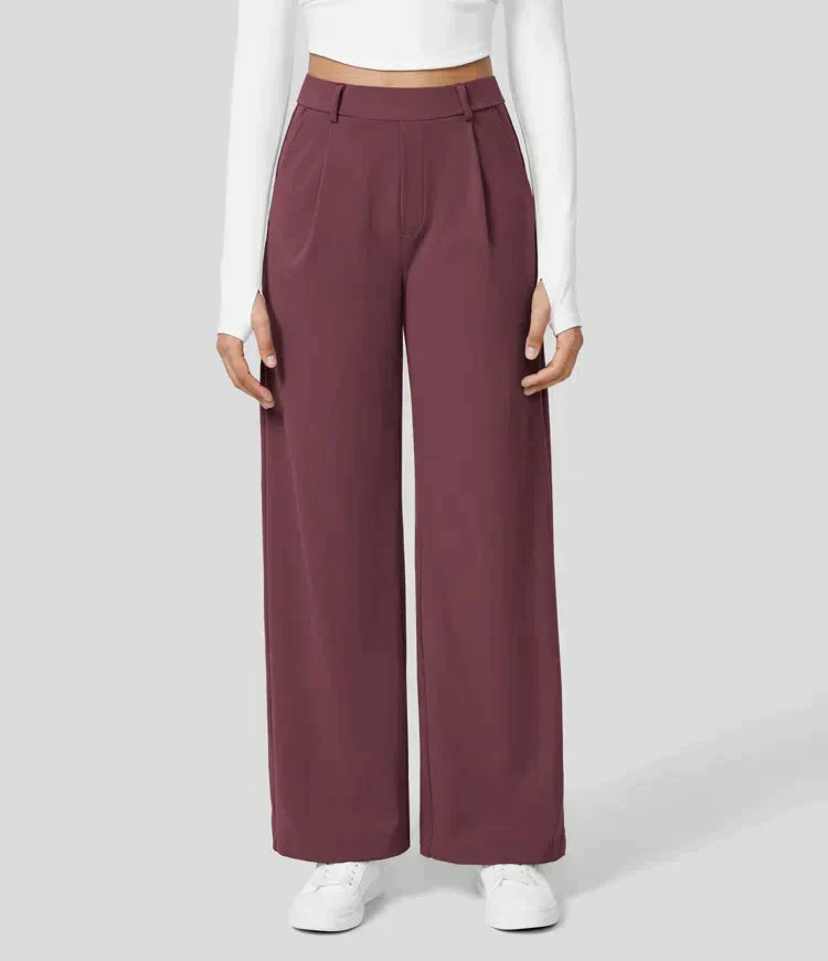 Elegant Wide-Leg Trousers High Waist
