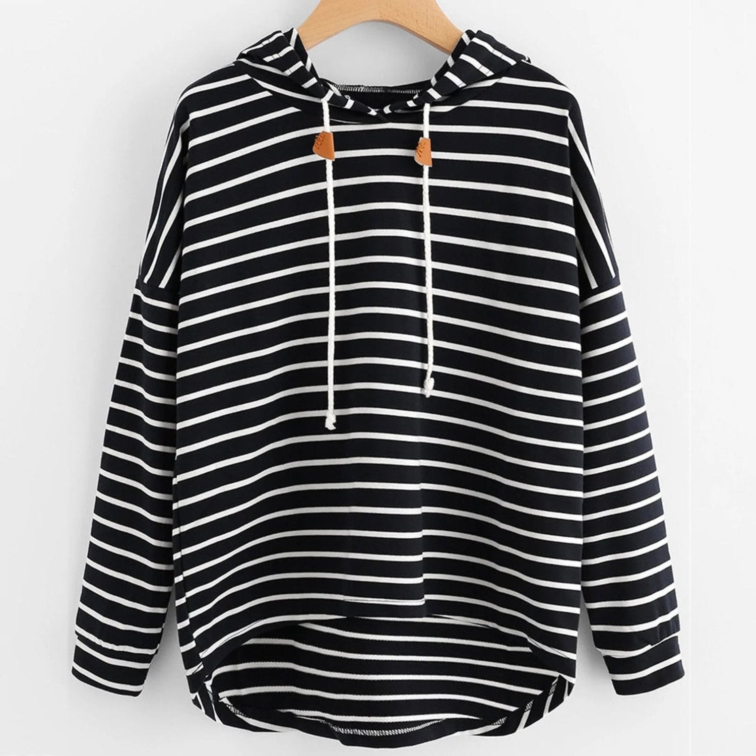 Jumper Loose Fit Hip Length Striped