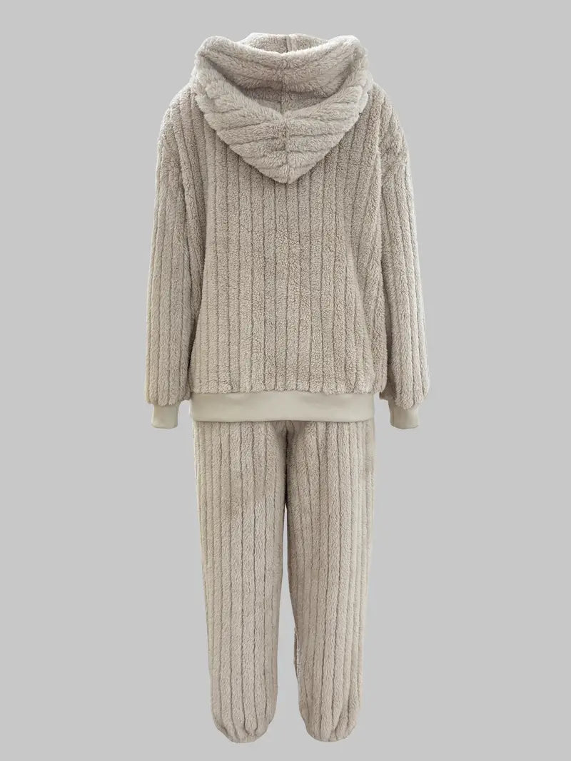 Hooded Long-Sleeve Two-Piece Set Loose Fit