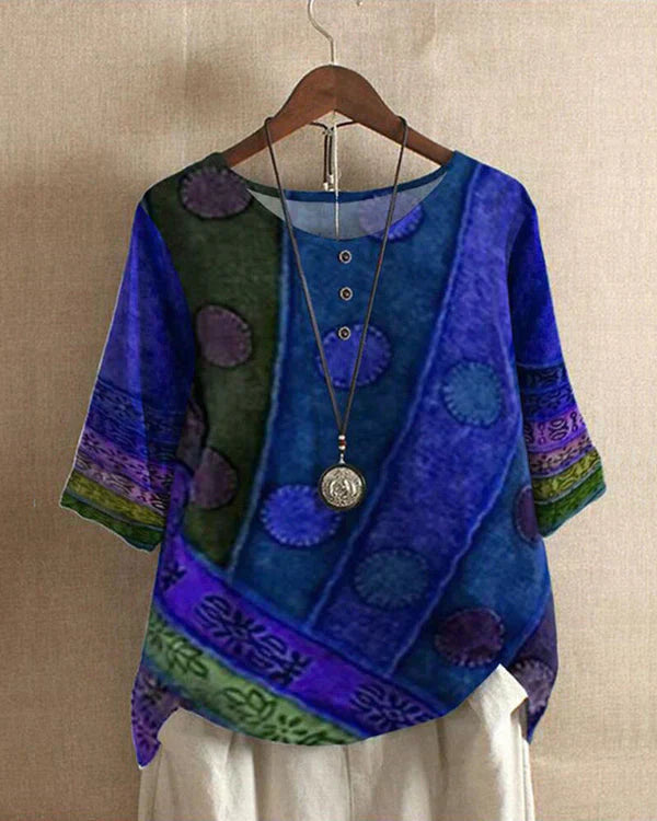 Boho Tunic Loose Fit Asymmetrical Hem