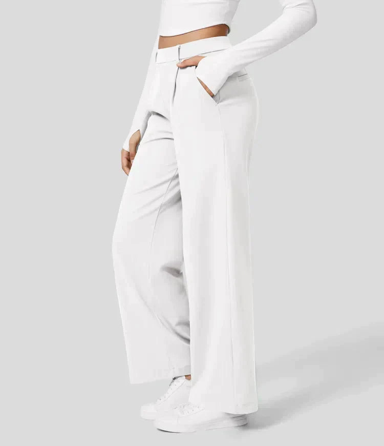 Elegant Wide-Leg Trousers High Waist