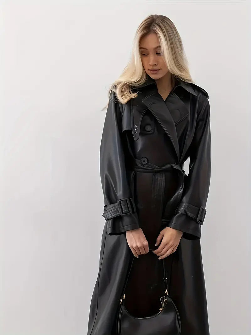 Women’s Straight Coat Medium Length with Belt