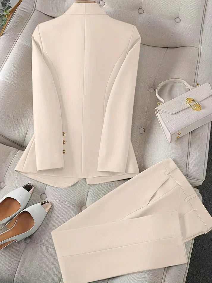 Women’s Blazer and Trousers Set Straight Cut