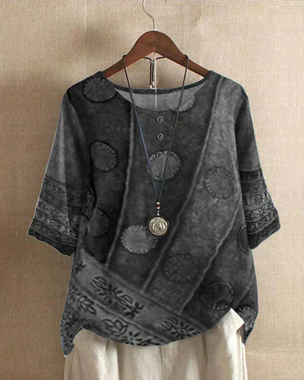 Boho Tunic Loose Fit Asymmetrical Hem