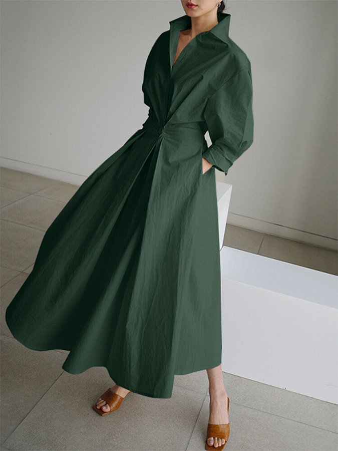 Oversized Shirt Dress A-Line Silhouette