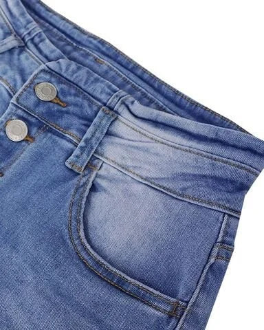 High-Waisted Flared Jeans with Button Fly