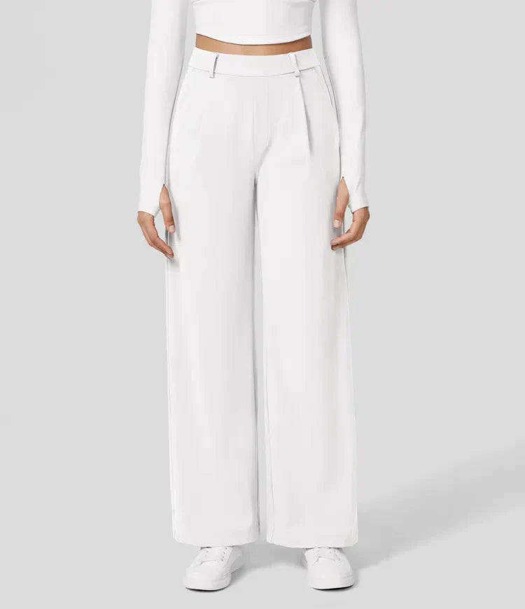 Elegant Wide-Leg Trousers High Waist