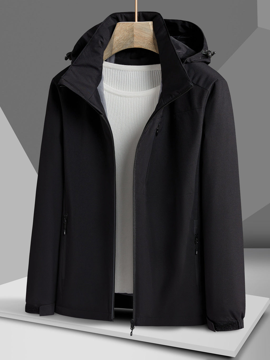 Women’s Mid-Length Jacket Straight Shape Hooded