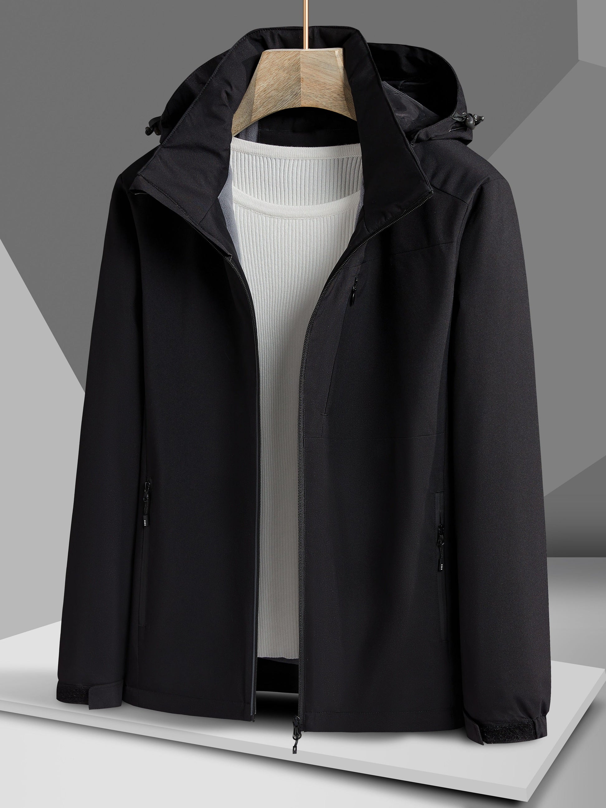 Women’s Mid-Length Jacket Straight Shape Hooded