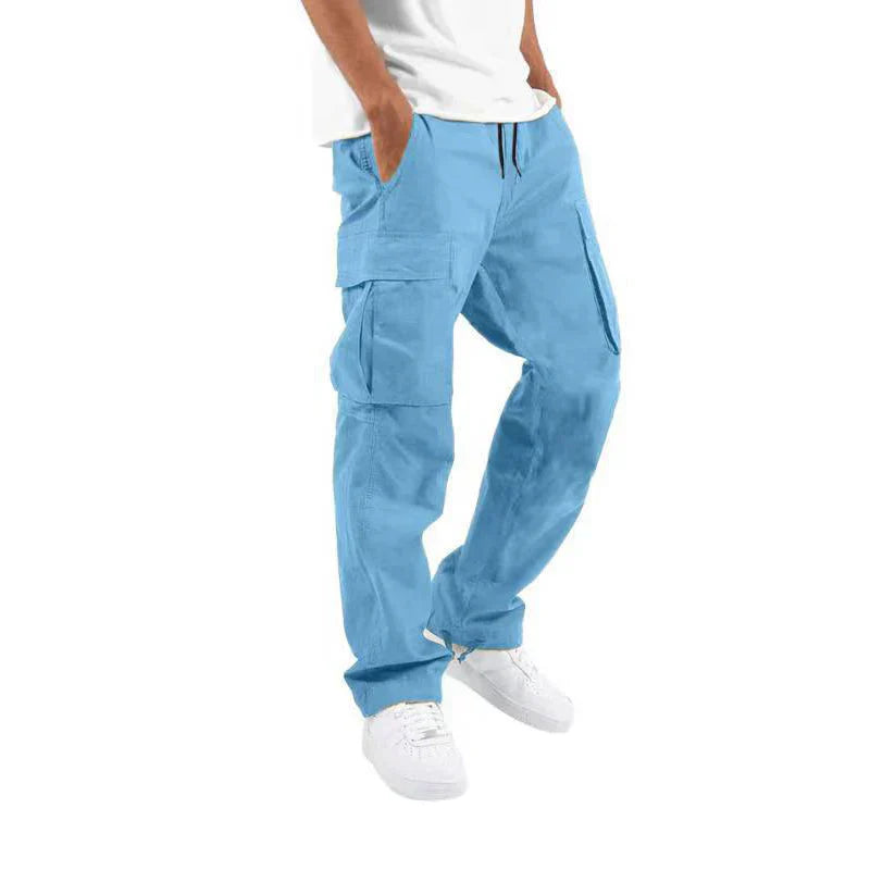 Cargo Trousers Relaxed Straight-Leg