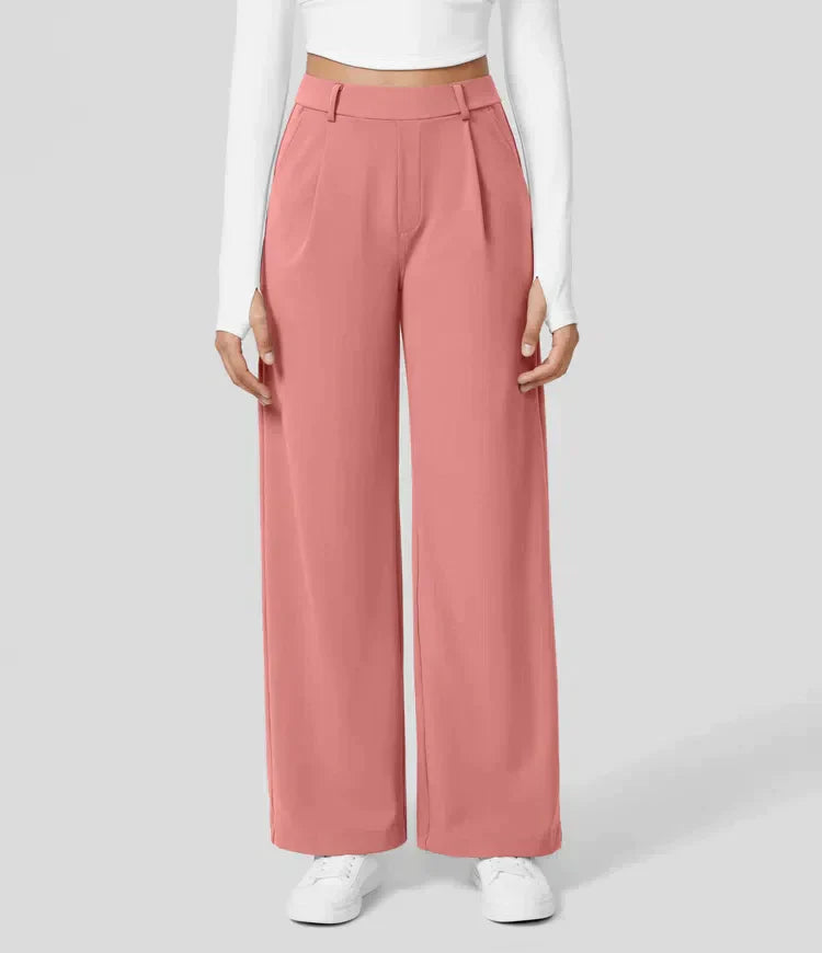 Elegant Wide-Leg Trousers High Waist