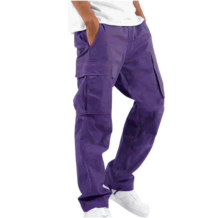 Cargo Trousers Relaxed Straight-Leg