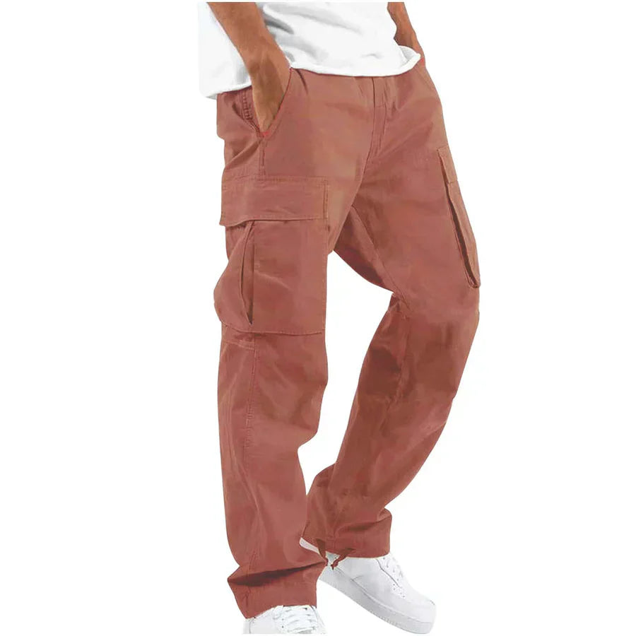 Cargo Trousers Relaxed Straight-Leg