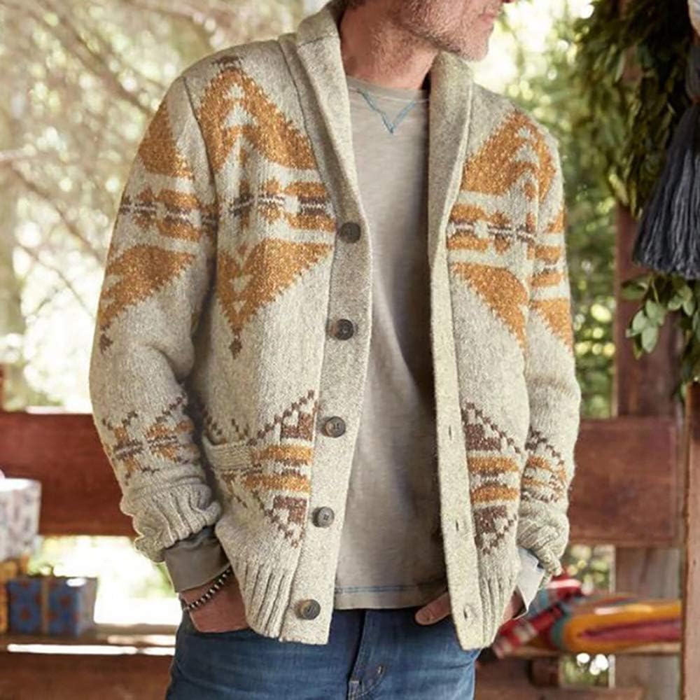 Men’s Long Sleeve Button-Front Cardigan