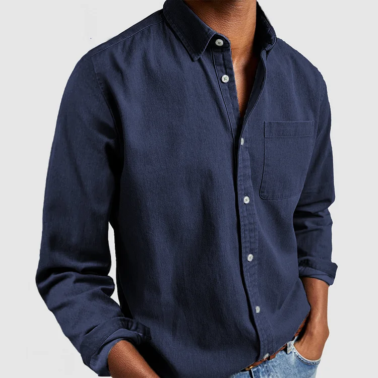 Alex Casual Shirt – Lässiges Langarmhemd aus 100% Baumwolle für Alltag & Business-Casual