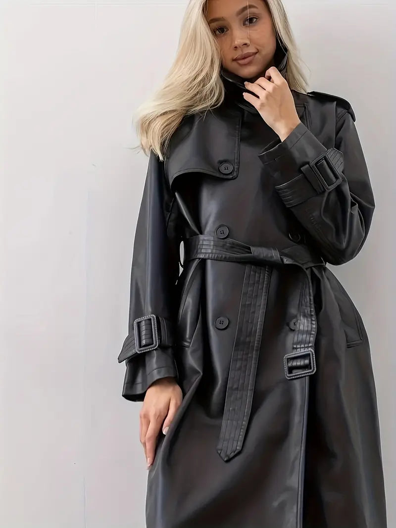 Women’s Straight Coat Medium Length with Belt