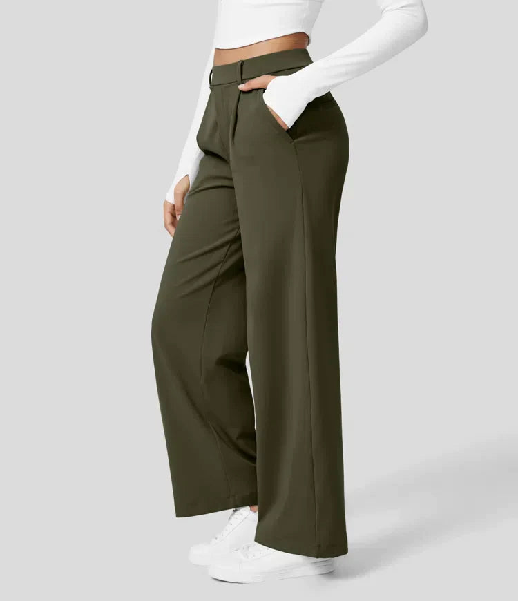 Elegant Wide-Leg Trousers High Waist