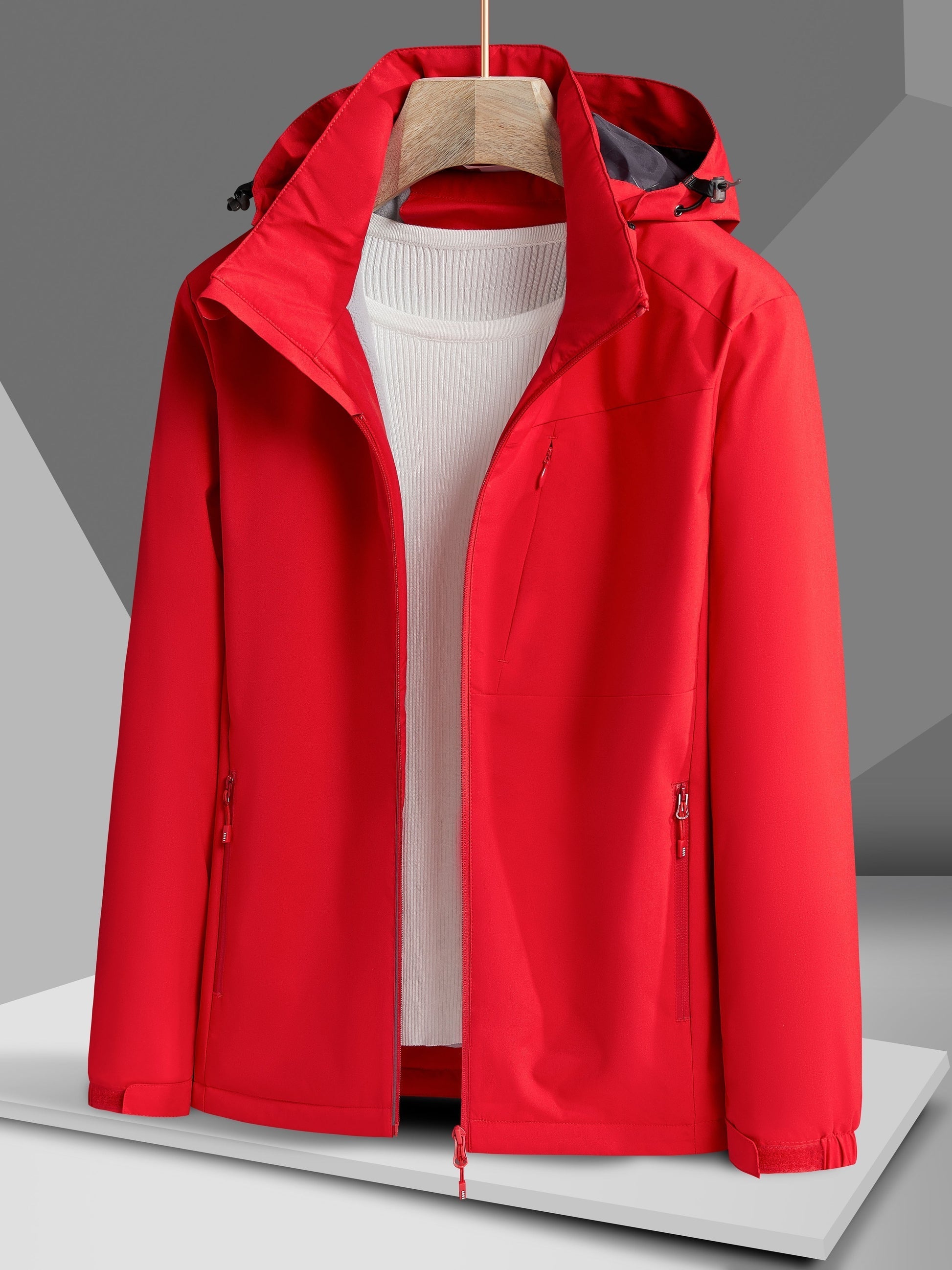 Women’s Mid-Length Jacket Straight Shape Hooded