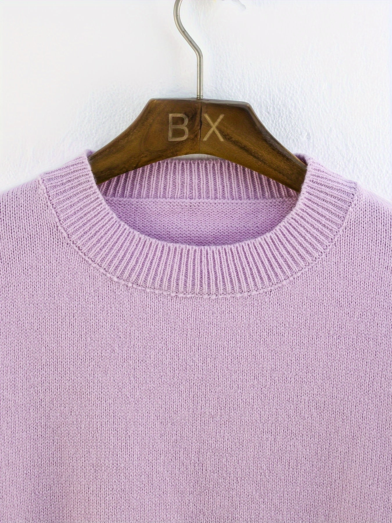 Jumper Oversized Shape Long Length Ribbed Hem