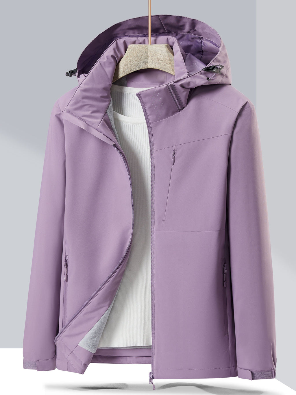 Women’s Mid-Length Jacket Straight Shape Hooded