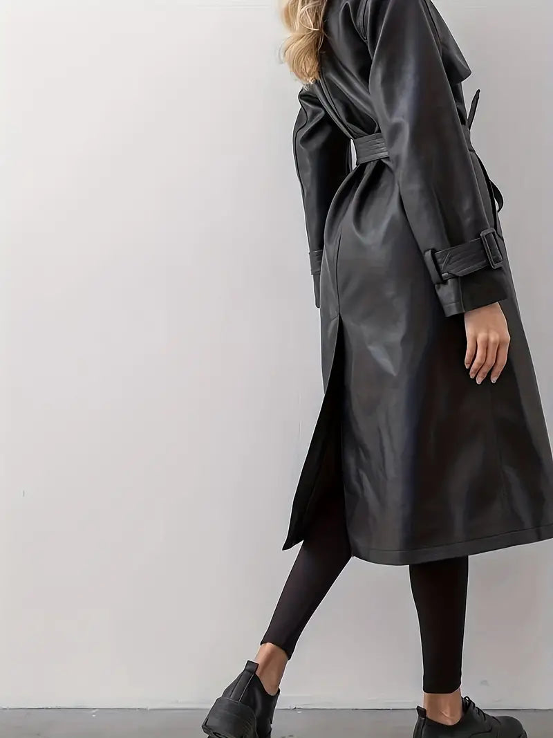 Women’s Straight Coat Medium Length with Belt