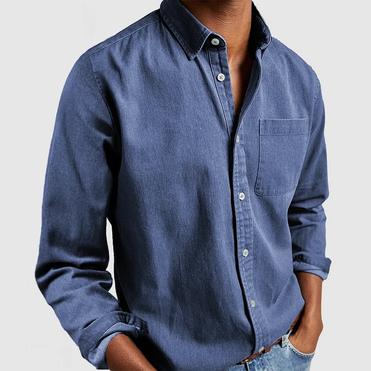 Alex Casual Shirt – Lässiges Langarmhemd aus 100% Baumwolle für Alltag & Business-Casual
