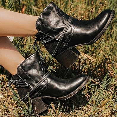 Ankle Boots Lace Up Smooth Finish