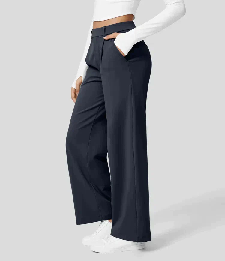 Elegant Wide-Leg Trousers High Waist